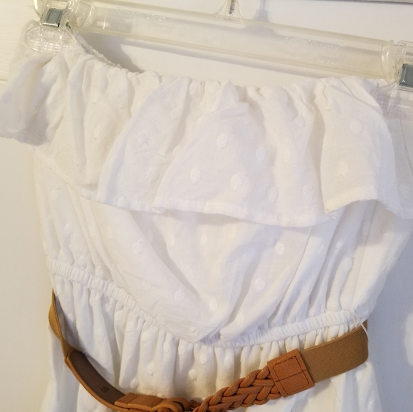 Maurices Ombre Strapless Dress With Brown Belt - Picture 6 of 8